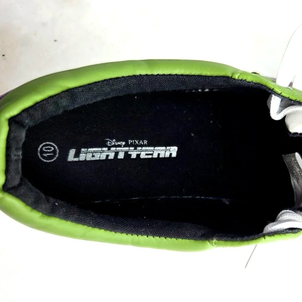 Disney Buzz Lightyear Toy Story Purple Green Low Top Lace Up Sneakers Size 10 - Picture 8 of 9